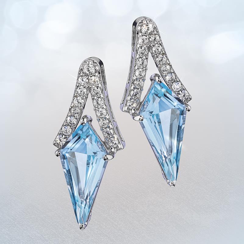 Blue Deco Kite Necklace & Earrings